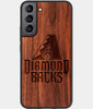 Best Walnut Wood Arizona Diamondbacks Galaxy S21 FE Case - Custom Engraved Cover - Engraved In Nature