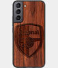 Best Walnut Wood Arsenal F.C. Galaxy S21 FE Case - Custom Engraved Cover - Engraved In Nature