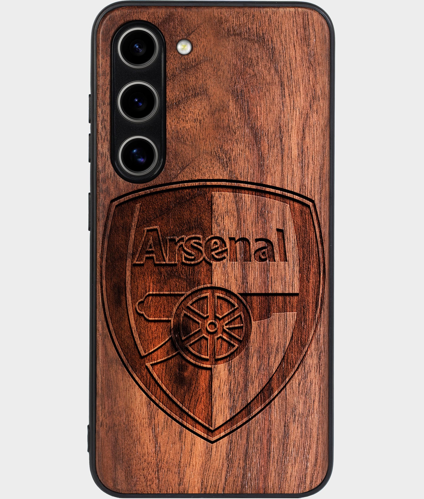 Best Wood Arsenal F.C. Samsung Galaxy S24 Plus Case - Custom Engraved Cover - Engraved In Nature