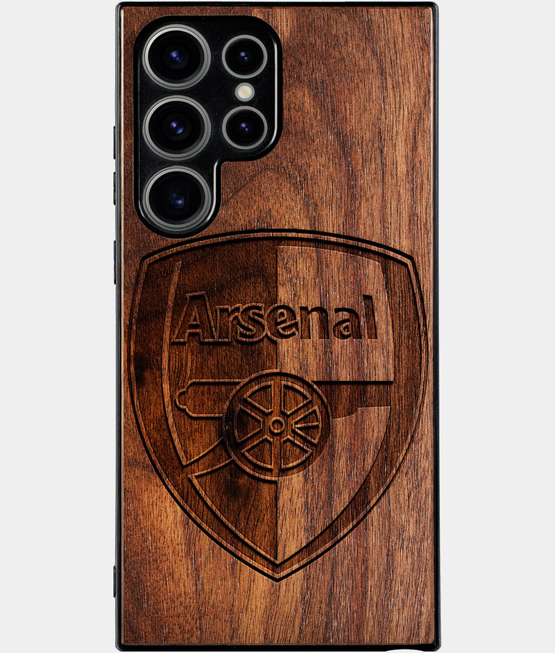 Best Wood Arsenal F.C. Samsung Galaxy S24 Ultra Case - Custom Engraved Cover - Engraved In Nature