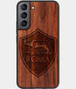 Best Wood A.S. Roma Samsung Galaxy S22 Plus Case - Custom Engraved Cover - Engraved In Nature