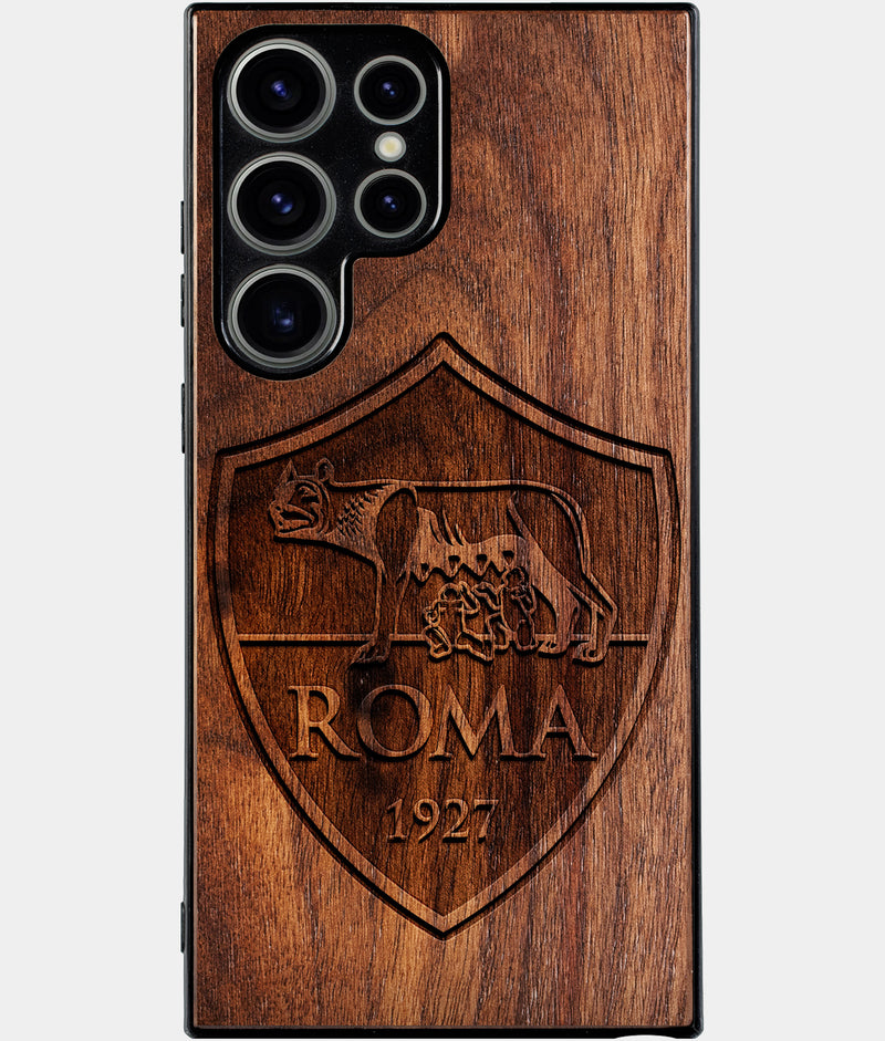 Best Wood A.S. Roma Samsung Galaxy S24 Ultra Case - Custom Engraved Cover - Engraved In Nature
