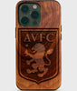 Custom Aston Villa FC iPhone 14 Pro Max Case - Carved Wood Aston Villa FC Cover - Eco-friendly Aston Villa FC iPhone 14 Pro Max Case - Custom Aston Villa FC Gift For Him - Aston Villa FC Gifts For Men - 2022 Aston Villa FC Christmas Gifts - Carved Wood Custom Birmingham England Football Gift For Him - Monogrammed unusual UK football gifts iPhone 14 Pro Max Cover By by Engraved In Nature