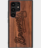 Best Wood Atlanta Braves Samsung Galaxy S23 Ultra Case - Custom Engraved Cover - Engraved In Nature