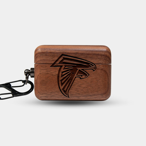 Custom Atlanta Falcons AirPods Cases | AirPods | AirPods Pro | AirPods Pro 2 Case - Carved Wood Falcons AirPods Cover - Eco-friendly Atlanta Falcons AirPods Case - Custom Atlanta Falcons Gift For Him - Monogrammed Personalized AirPods Cover By Engraved In Nature