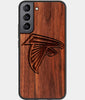 Best Wood Atlanta Falcons Samsung Galaxy S22 Plus Case - Custom Engraved Cover - Engraved In Nature