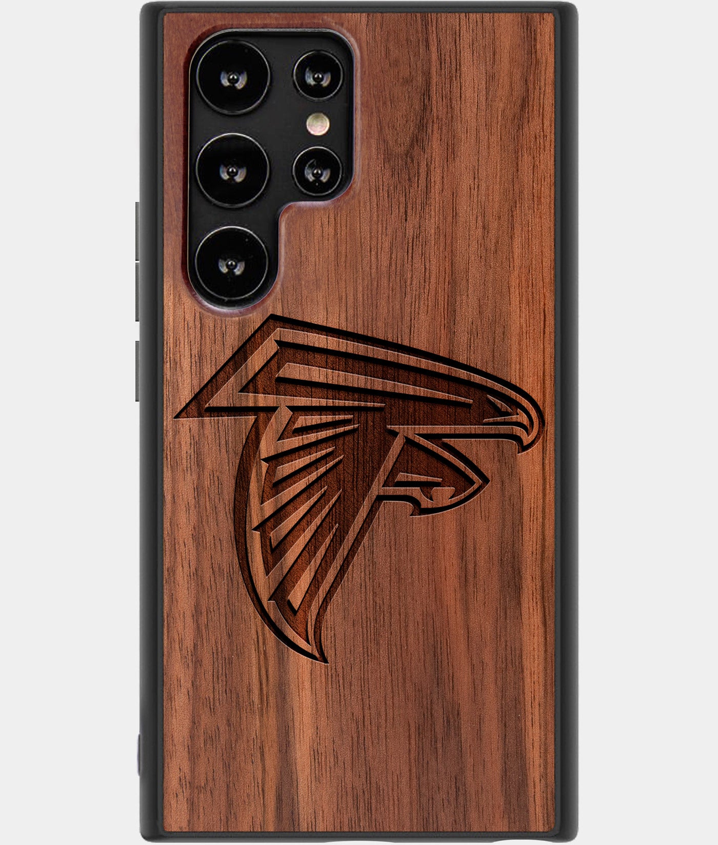 Best Wood Atlanta Falcons Samsung Galaxy S22 Ultra Case - Custom Engraved Cover - Engraved In Nature