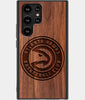 Best Wood Atlanta Hawks Samsung Galaxy S22 Ultra Case - Custom Engraved Cover - Engraved In Nature
