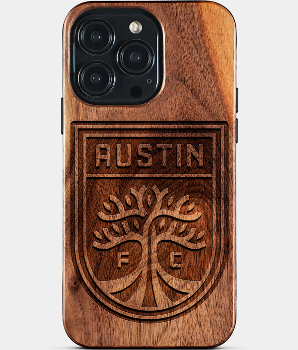 Custom Austin FC iPhone 15/15 Pro/15 Pro Max/15 Plus Case - Wood Tottenham Hotspur FC Cover - Eco-friendly Tottenham Hotspur FC iPhone 15 Case - Carved Wood Custom Tottenham Hotspur FC Gift For Him - Monogrammed Personalized iPhone 15 Cover By Engraved In Nature
