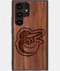 Best Wood Baltimore Orioles Samsung Galaxy S23 Ultra Case - Custom Engraved Cover - Engraved In Nature