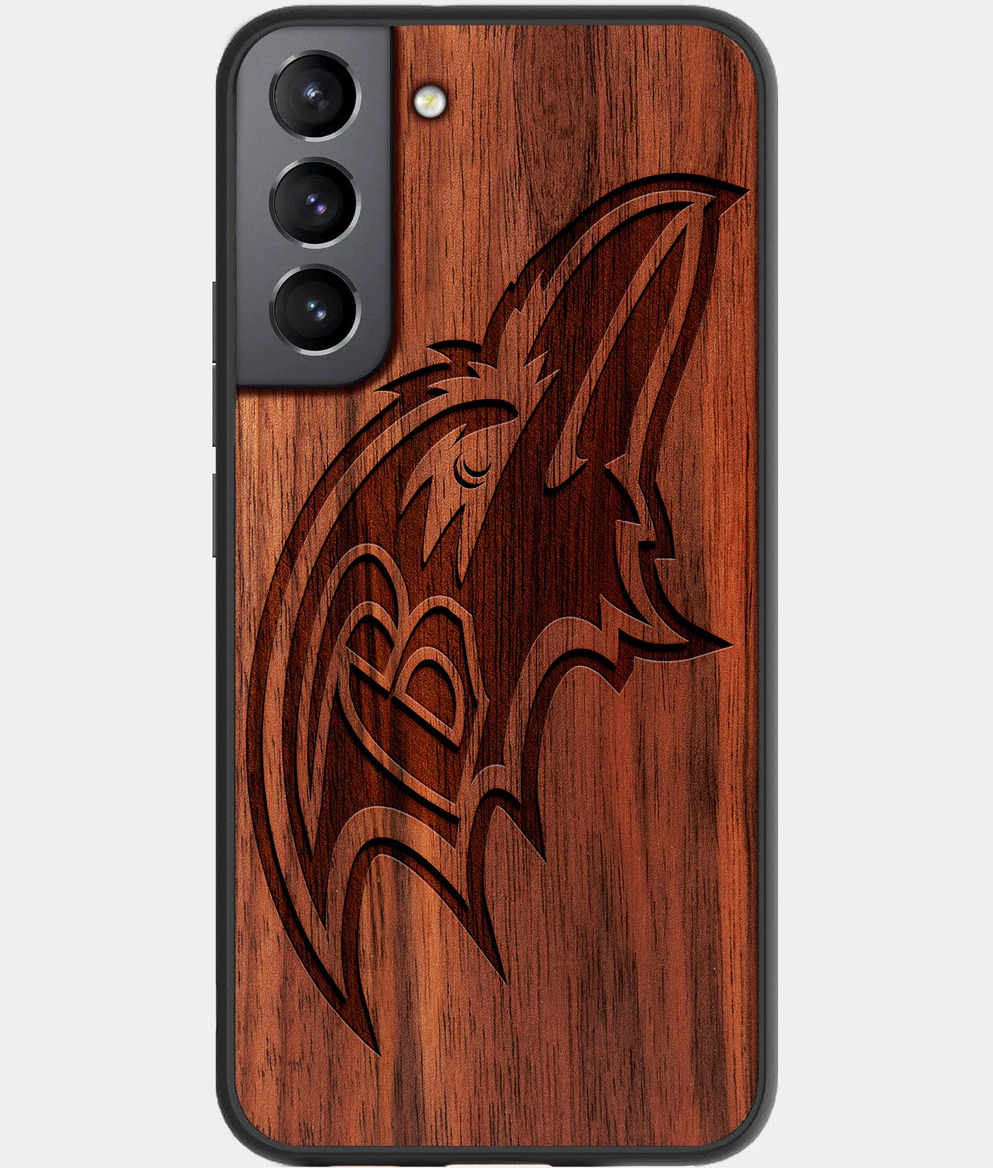 Best Wood Baltimore Ravens Galaxy S22 Case - Custom Engraved Cover - Engraved In Nature