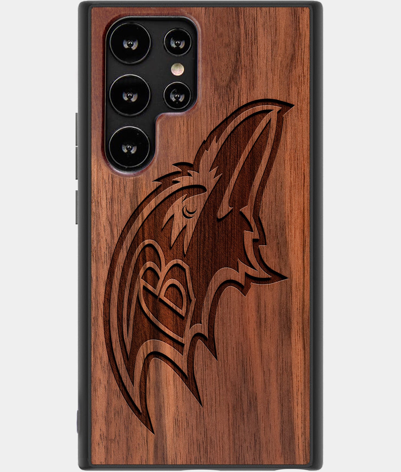 Best Wood Baltimore Ravens Samsung Galaxy S23 Ultra Case - Custom Engraved Cover - Engraved In Nature