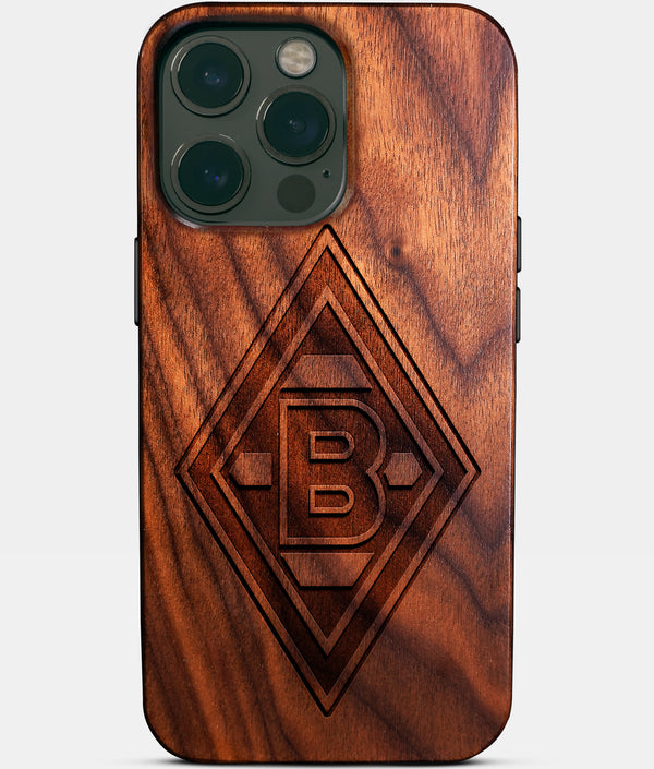 Custom Borussia Monchengladbach iPhone 14/14 Pro/14 Pro Max/14 Plus Case - Wood Borussia Monchengladbach Cover - Eco-friendly Borussia Monchengladbach iPhone 14 Case - Carved Wood Custom Borussia Monchengladbach Gift For Him - Monogrammed Personalized iPhone 14 Cover By Engraved In Nature