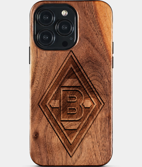 Custom Borussia Monchengladbach iPhone 15/15 Pro/15 Pro Max/15 Plus Case - Wood Borussia Monchengladbach Cover - Eco-friendly Borussia Monchengladbach iPhone 15 Case - Carved Wood Custom Borussia Monchengladbach Gift For Him - Monogrammed Personalized iPhone 15 Cover By Engraved In Nature