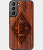 Best Walnut Wood Borussia Monchengladbach Galaxy S21 FE Case - Custom Engraved Cover - Engraved In Nature