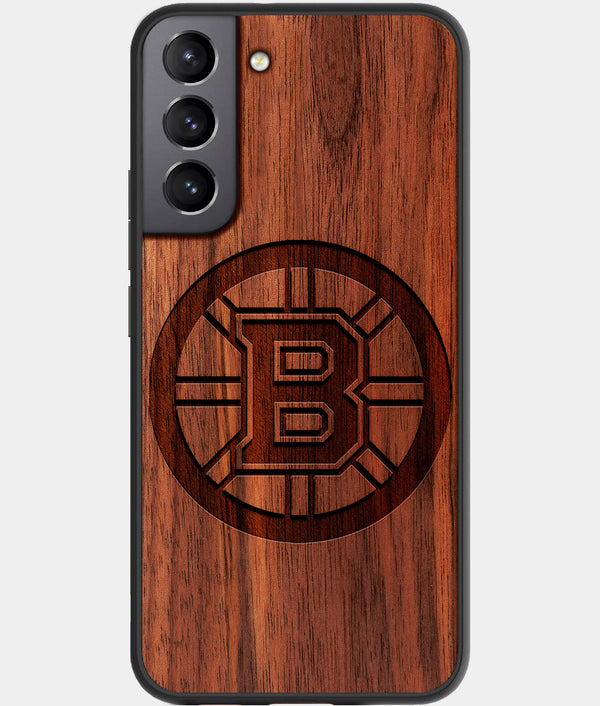 Best Wood Boston Bruins Galaxy S22 Case - Custom Engraved Cover - Engraved In Nature