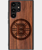 Best Wood Boston Bruins Samsung Galaxy S22 Ultra Case - Custom Engraved Cover - Engraved In Nature