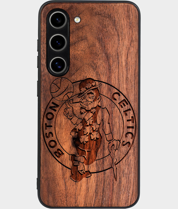 Best Wood Boston Celtics Galaxy S24 Case - Custom Engraved Cover - Engraved In Nature