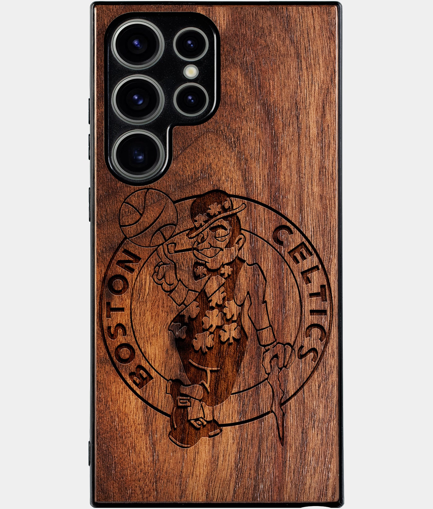 Best Wood Boston Celtics Samsung Galaxy S24 Ultra Case - Custom Engraved Cover - Engraved In Nature
