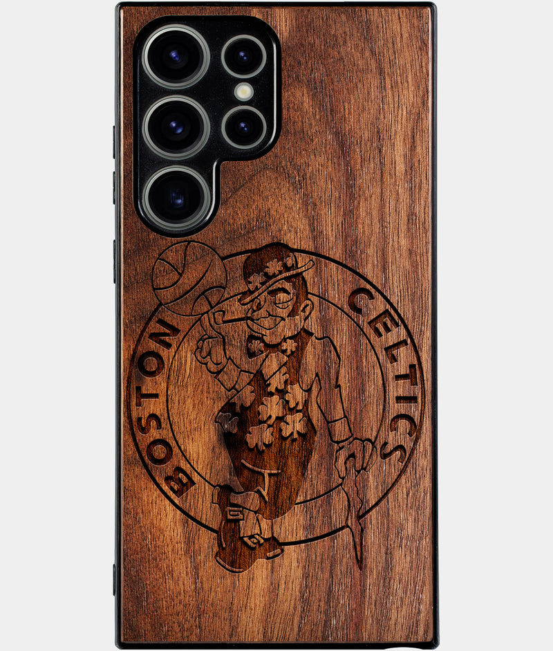 Best Wood Boston Celtics Samsung Galaxy S24 Ultra Case - Custom Engraved Cover - Engraved In Nature