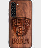 Best Wood Brooklyn Nets Samsung Galaxy S24 Plus Case - Custom Engraved Cover - Engraved In Nature