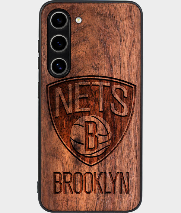 Best Wood Brooklyn Nets Galaxy S24 Case - Custom Engraved Cover - Engraved In Nature