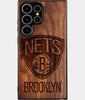 Best Wood Brooklyn Nets Samsung Galaxy S24 Ultra Case - Custom Engraved Cover - Engraved In Nature