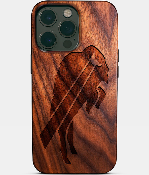 Custom Buffalo Bills iPhone 14/14 Pro/14 Pro Max/14 Plus Case - Wood Bills Cover - Eco-friendly Buffalo Bills iPhone 14 Case - Carved Wood Custom Buffalo Bills Gift For Him - Monogrammed Personalized iPhone 14 Cover By Engraved In Nature