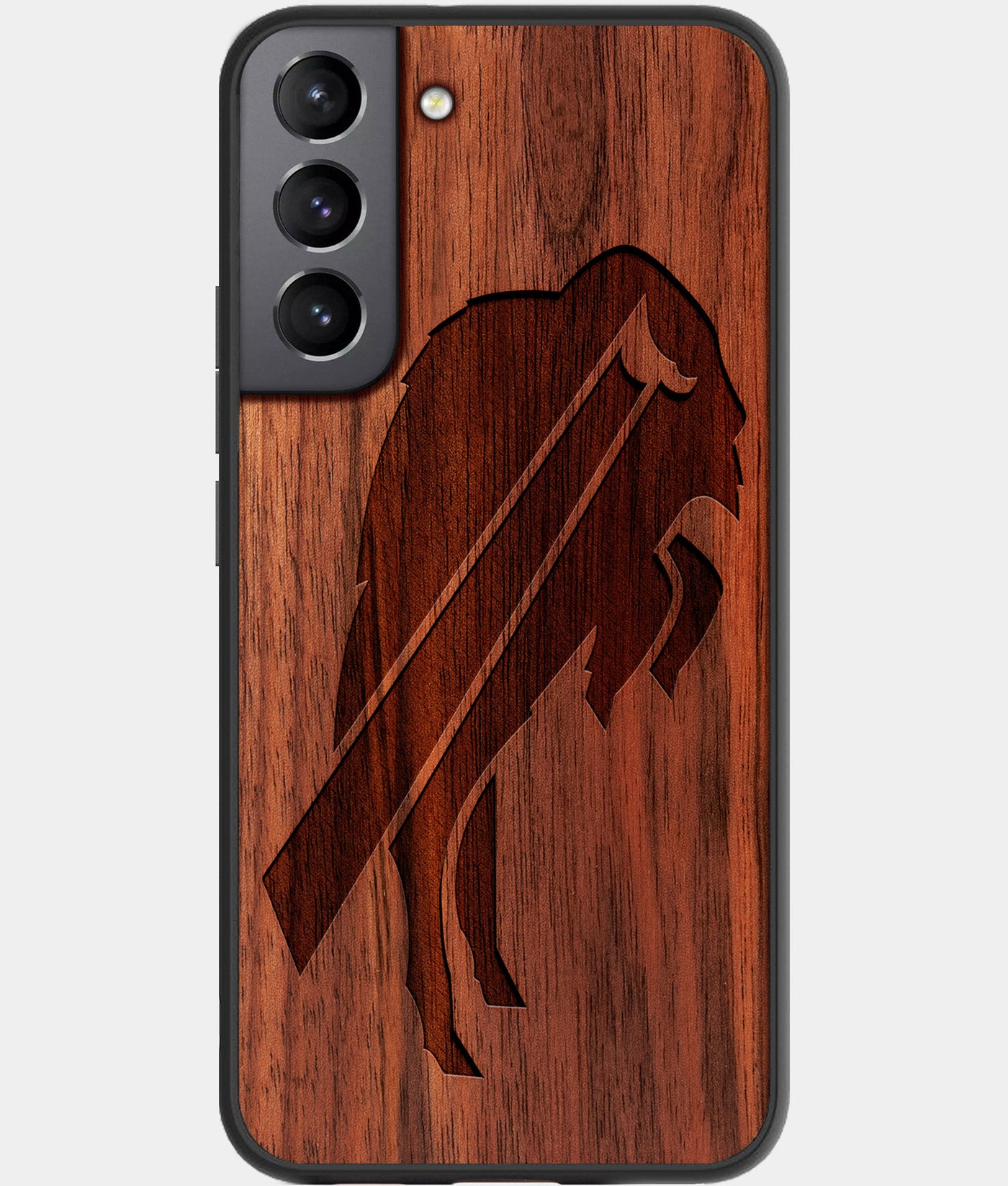 Best Walnut Wood Buffalo Bills Galaxy S21 FE Case - Custom Engraved Cover - Engraved In Nature
