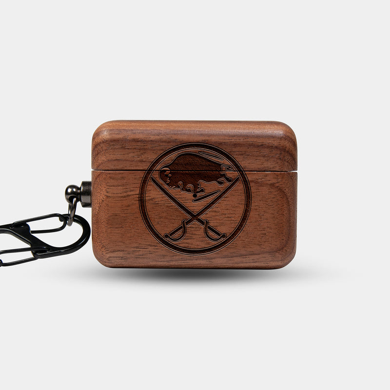 Custom Buffalo Sabres AirPods Cases | AirPods | AirPods Pro | AirPods Pro 2 Case - Carved Wood Sabres AirPods Cover - Eco-friendly Buffalo Sabres AirPods Case - Custom Buffalo Sabres Gift For Him - Monogrammed Personalized AirPods Cover By Engraved In Nature