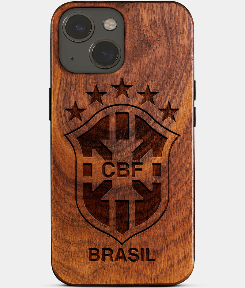 Custom Cbf Brasil Football iPhone 14 Plus Cases Cbf Brasil Football Personalized Brasil Football Club Brasil Football Gifts For Men 2022 Best Brasil Christmas Gifts Carved Wood Unusual Cbf Brasil Football Gift For Him Monogrammed