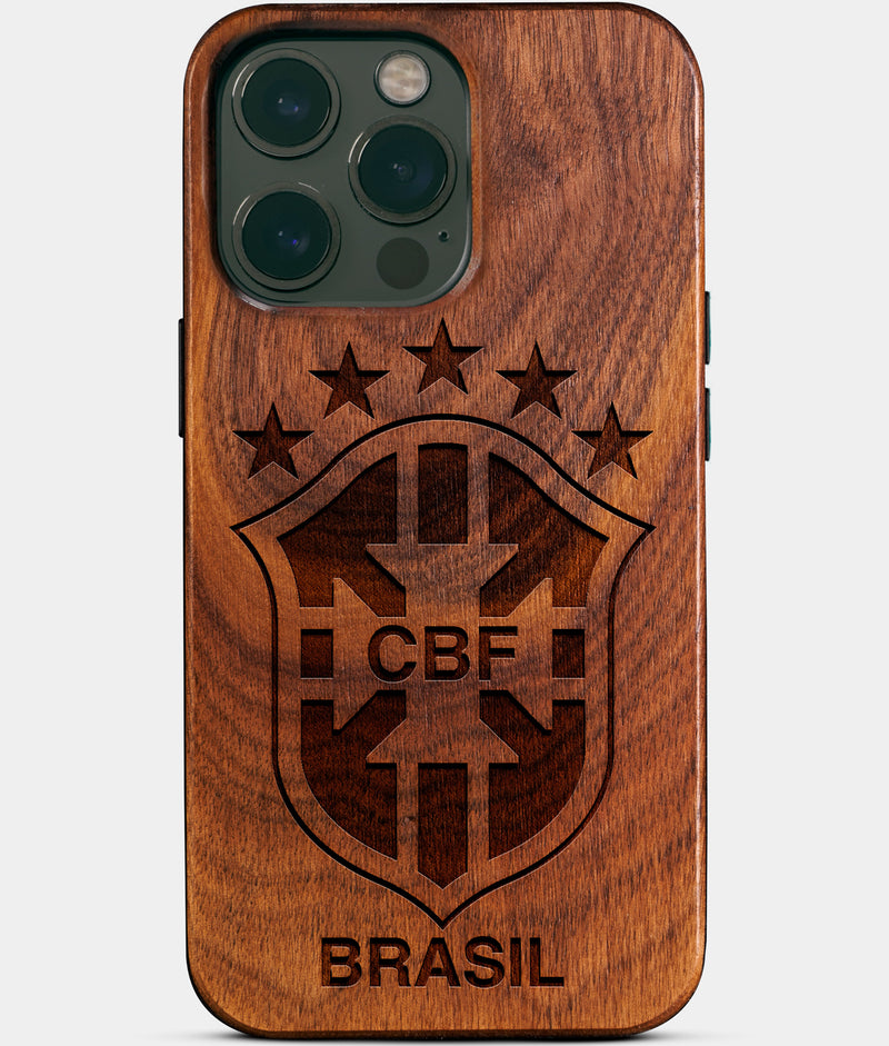 Custom Cbf Brasil Football iPhone 14 Pro Max Cases Cbf Brasil Football Personalized Brasil Football Club Brasil Football Gifts For Men 2022 Best Brasil Christmas Gifts Carved Wood Unusual Cbf Brasil Football Gift For Him Monogrammed