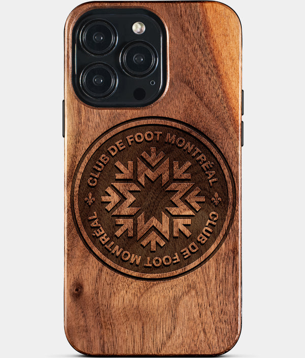 Custom CF Montreal iPhone 15/15 Pro/15 Pro Max/15 Plus Case - Wood CF Montreal Cover - Eco-friendly Cf Montreal iPhone 15 Case - Carved Wood Custom Cf Montreal Gift For Him - Monogrammed Personalized iPhone 15 Cover By Engraved In Nature