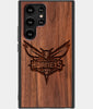 Best Wood Charlotte Hornets Samsung Galaxy S23 Ultra Case - Custom Engraved Cover - Engraved In Nature