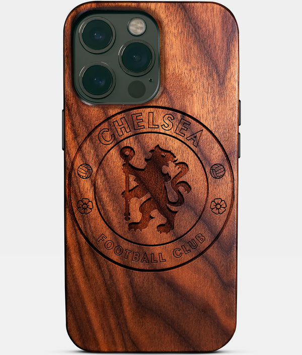 Custom Chelsea F.C. iPhone 14/14 Pro/14 Pro Max/14 Plus Case - Wood Chelsea FC Cover - Eco-friendly Chelsea FC iPhone 14 Case - Carved Wood Custom Chelsea FC Gift For Him - Monogrammed Personalized iPhone 14 Cover By Engraved In Nature