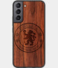 Best Wood Chelsea F.C. Samsung Galaxy S22 Case - Custom Engraved Cover - Engraved In Nature