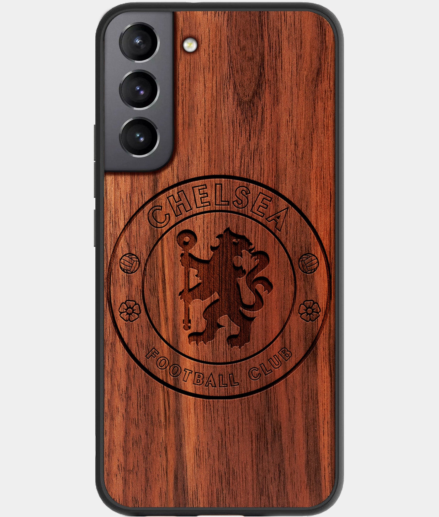 Best Wood Chelsea F.C. Samsung Galaxy S23 Case - Custom Engraved Cover - Engraved In Nature