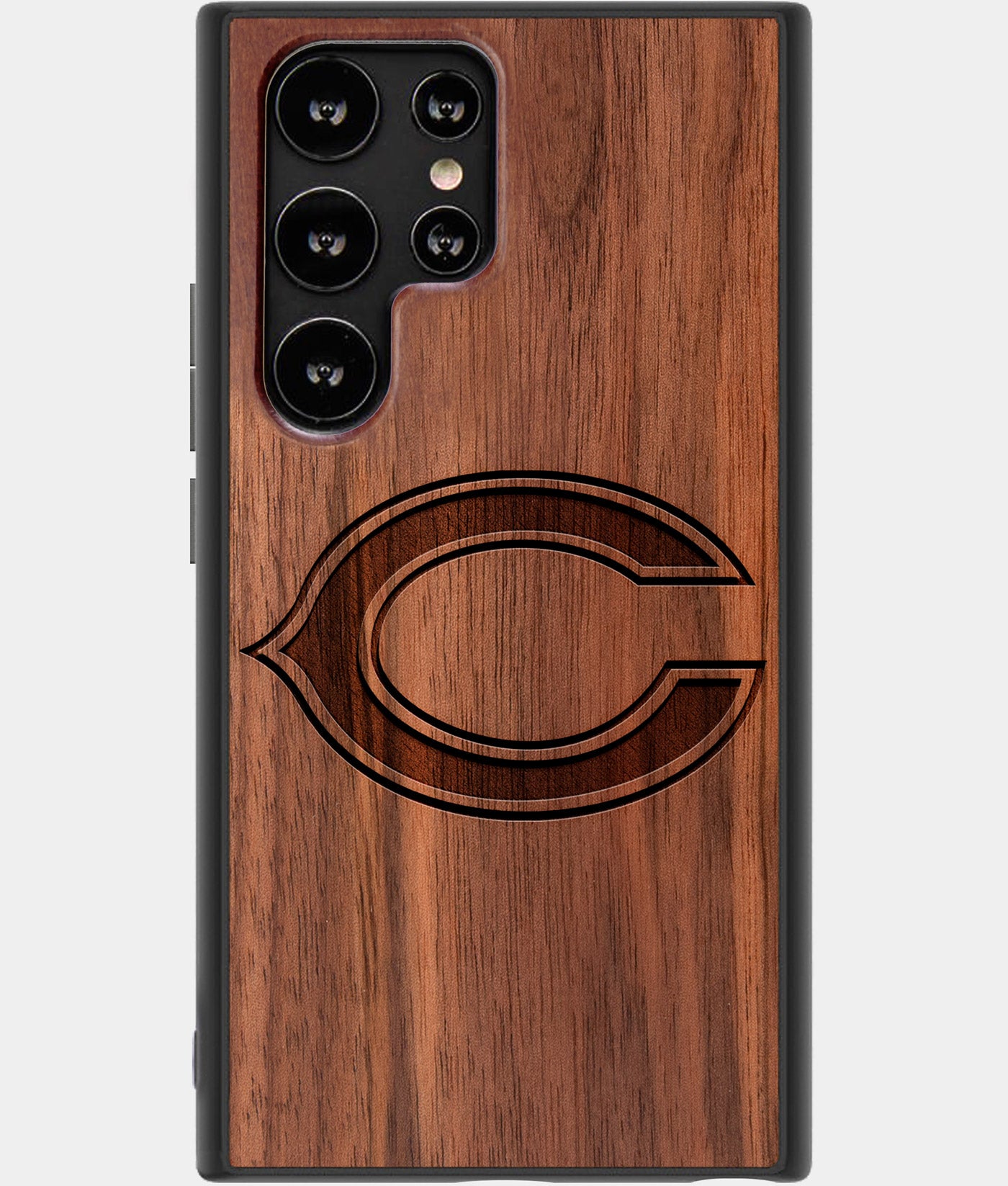 Best Wood Chicago Bears Samsung Galaxy S23 Ultra Case - Custom Engraved Cover - Engraved In Nature