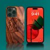 Custom Chicago Blackhawks iPhone 14/14 Pro/14 Pro Max/14 Plus Case - Carved Wood Blackhawks Cover