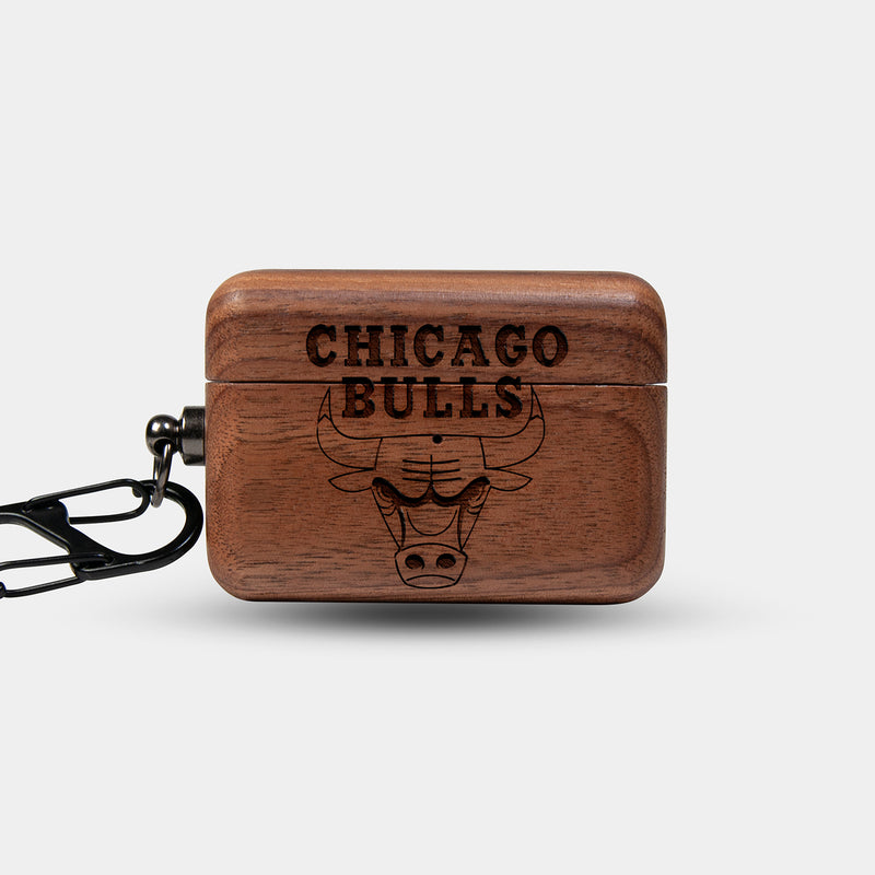Custom Chicago Bulls AirPods Cases | AirPods | AirPods Pro | AirPods Pro 2 Case - Carved Wood Bulls AirPods Cover - Eco-friendly Chicago Bulls AirPods Case - Custom Chicago Bulls Gift For Him - Monogrammed Personalized AirPods Cover By Engraved In Nature