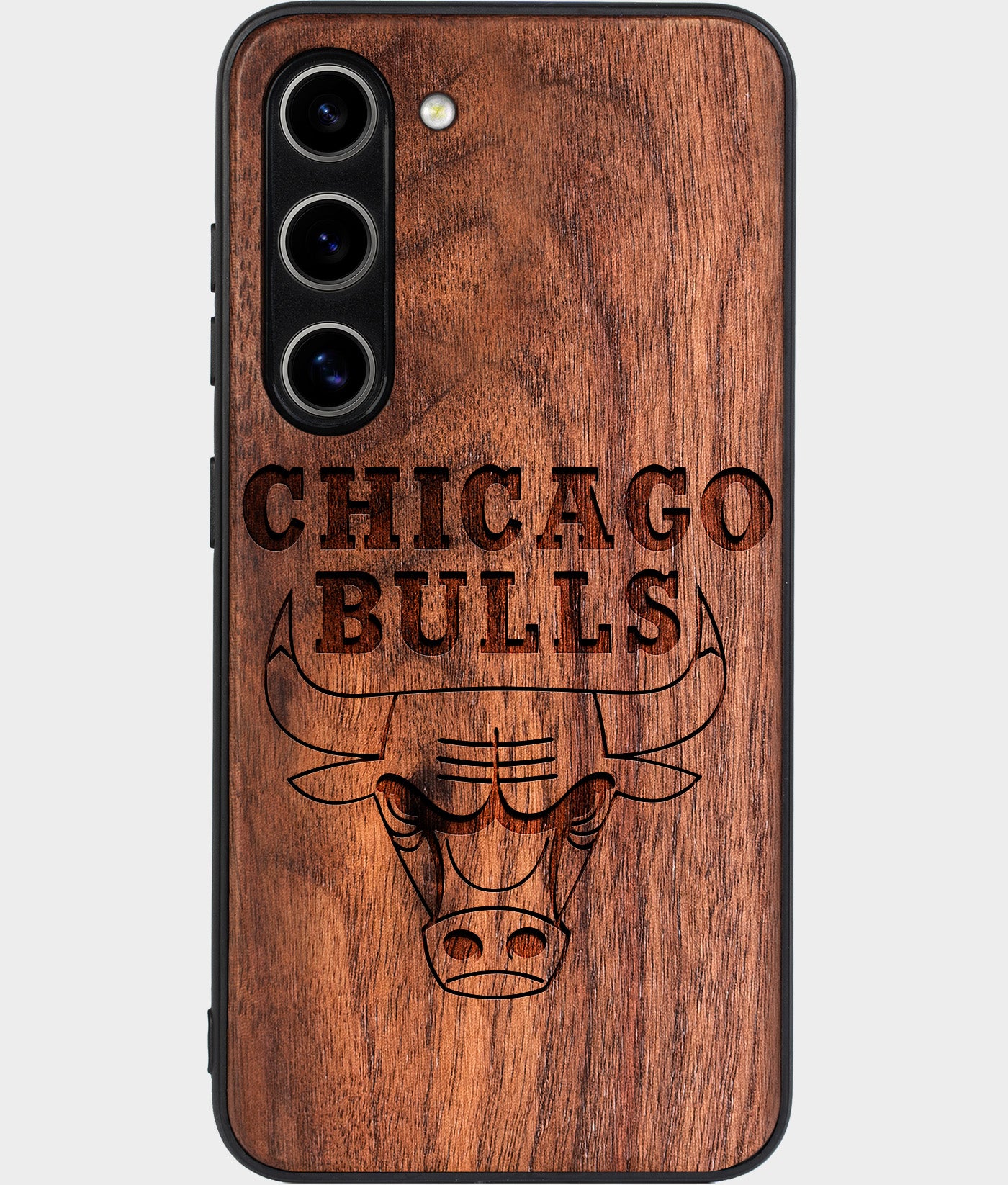 Best Wood Chicago Bulls Samsung Galaxy S24 Case - Custom Engraved Cover - Engraved In Nature