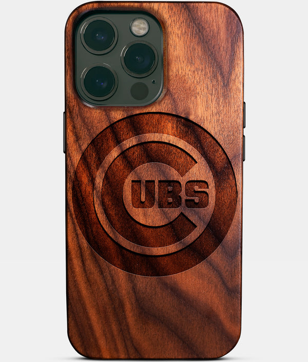 Custom Chicago Cubs iPhone 14/14 Pro/14 Pro Max/14 Plus Case - Wood Cubs Cover - Eco-friendly Chicago Cubs iPhone 14 Case - Carved Wood Custom Chicago Cubs Gift For Him - Monogrammed Personalized iPhone 14 Cover By Engraved In Nature