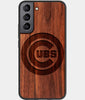 Best Wood Chicago Cubs Samsung Galaxy S22 Plus Case - Custom Engraved Cover - Engraved In Nature