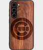 Best Wood Chicago Cubs Samsung Galaxy S24 Plus Case - Custom Engraved Cover - Engraved In Nature