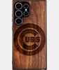 Best Wood Chicago Cubs Samsung Galaxy S24 Ultra Case - Custom Engraved Cover - Engraved In Nature