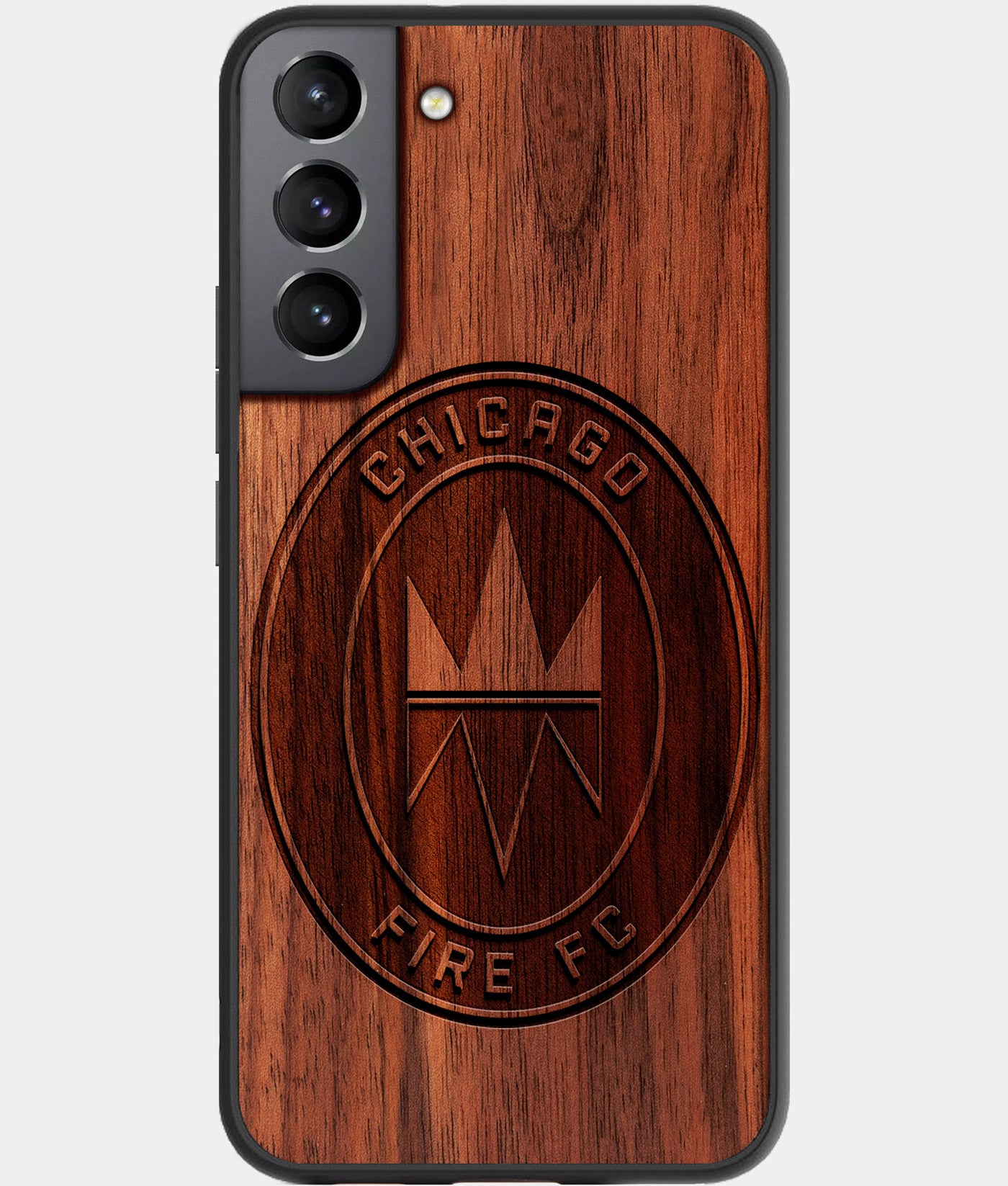 Best Wood Chicago Fire SC Samsung Galaxy S22 Plus Case - Custom Engraved Cover - Engraved In Nature