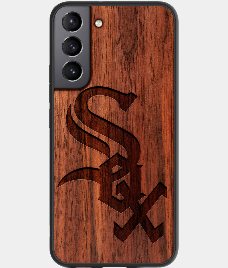 Best Wood Chicago White Sox Samsung Galaxy S23 Plus Case - Custom Engraved Cover - Engraved In Nature