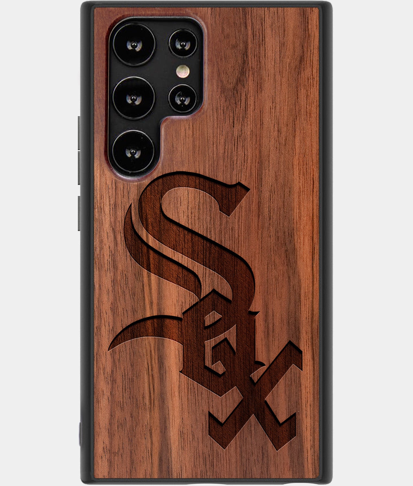 Best Wood Chicago White Sox Samsung Galaxy S23 Ultra Case - Custom Engraved Cover - Engraved In Nature