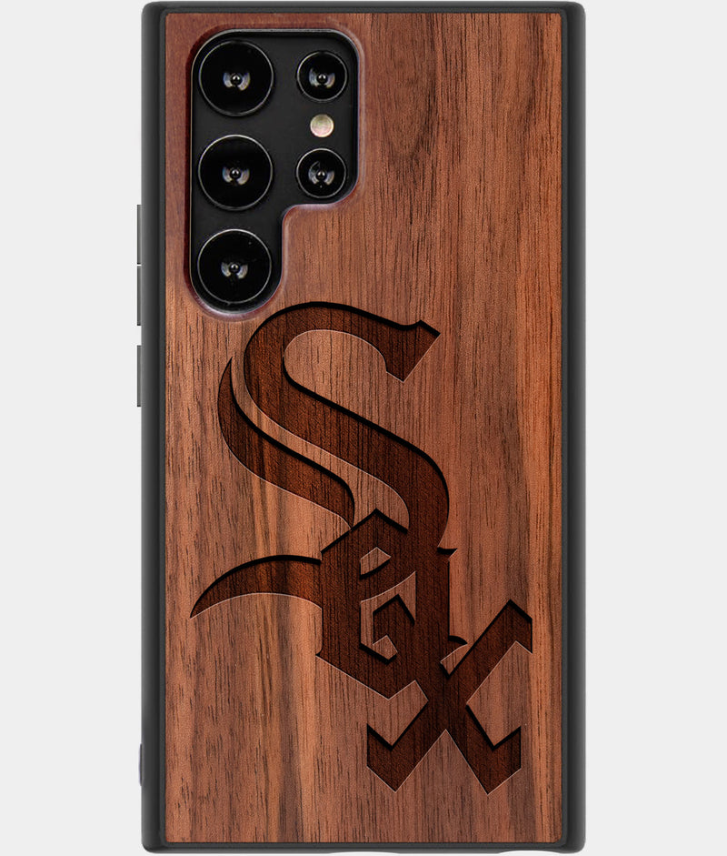 Best Wood Chicago White Sox Samsung Galaxy S23 Ultra Case - Custom Engraved Cover - Engraved In Nature