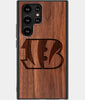 Best Wood Cincinnati Bengals Samsung Galaxy S23 Ultra Case - Custom Engraved Cover - Engraved In Nature
